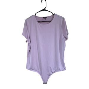 Express contour t-shirt bodysuit, double layer front, light pink - size XL